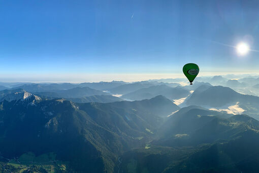 Drifting through the summer skies with the Lake Achensee hot-air balloon.
